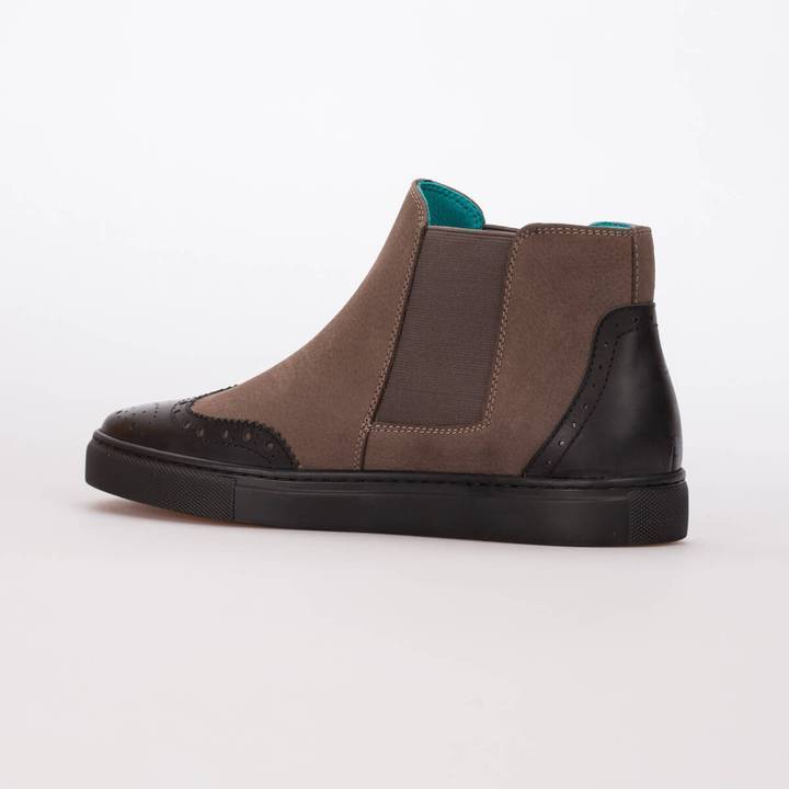 EMMA – NUBUCK BROWN & LEATHER BLACK - jameswhite001