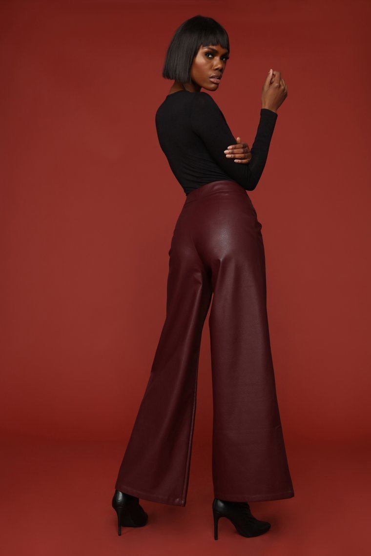 Emotional Gangster Trouser - Burgundy - jameswhite001