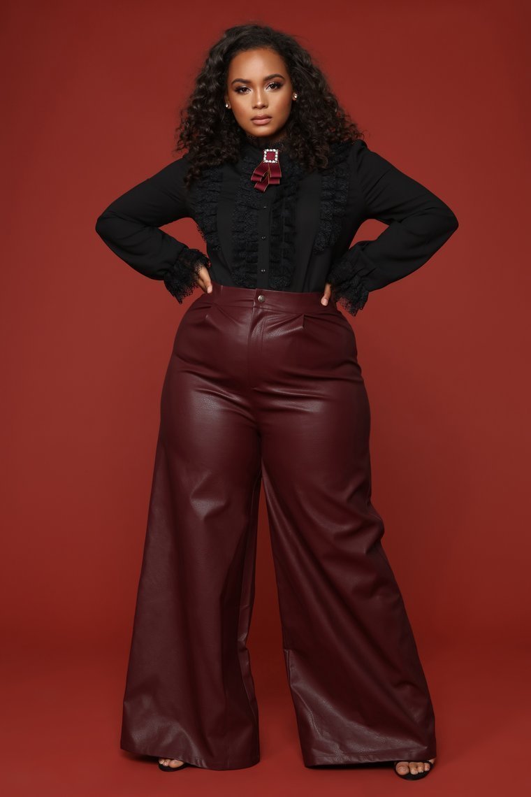 Emotional Gangster Trouser - Burgundy - jameswhite001