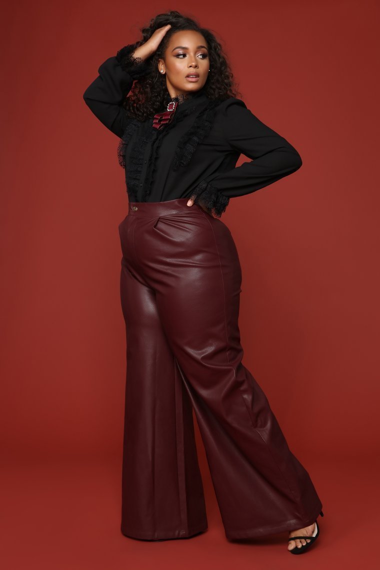 Emotional Gangster Trouser - Burgundy - jameswhite001