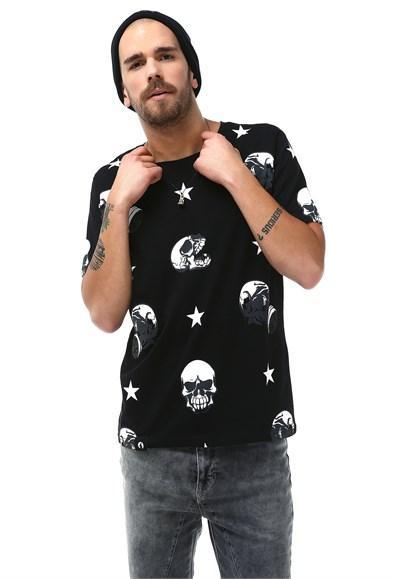 Erkek Kuru Kafa Baskılı T-Shirt - jameswhite001