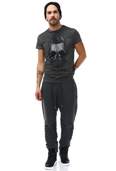 Erkek Kuru Kafa Detaylı Dijital Baskılı T-Shirt - jameswhite001