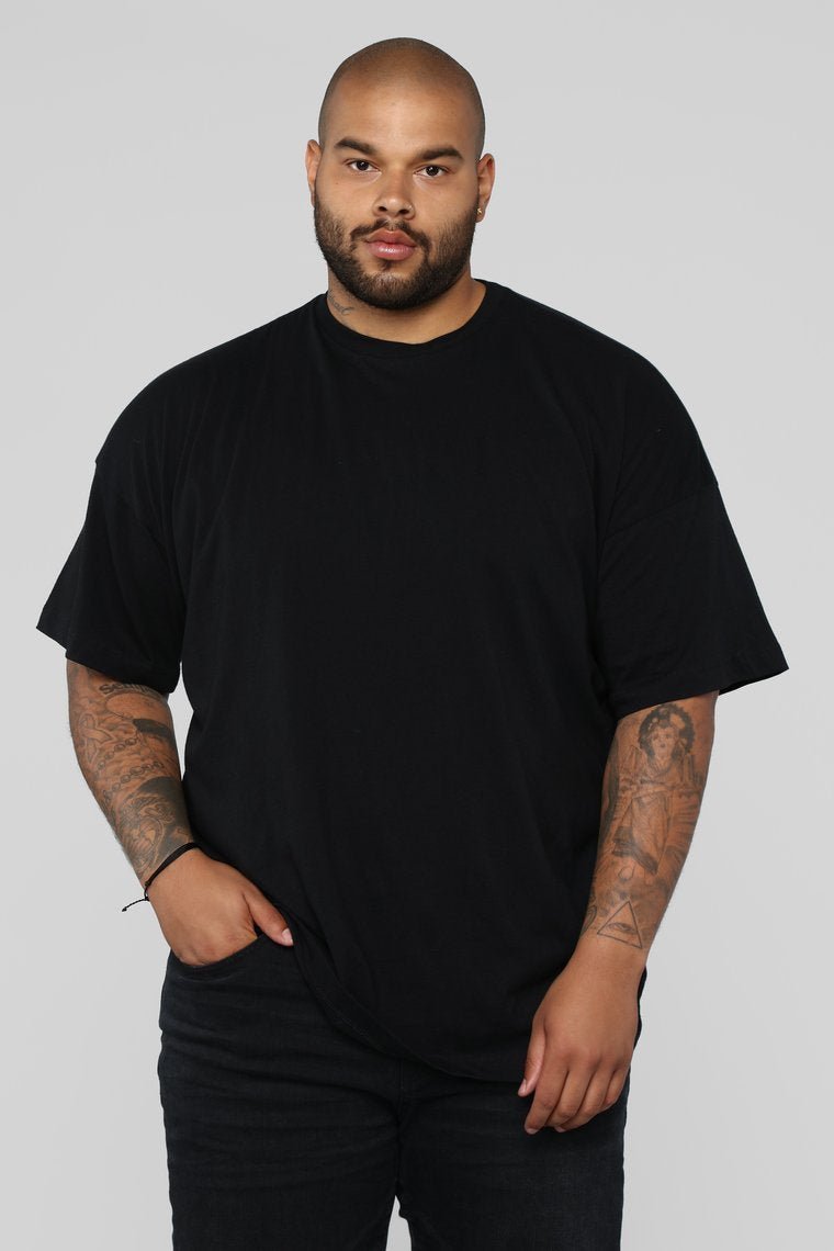 Essential Oversize Tee - Black - jameswhite001