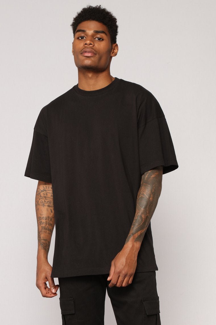Essential Oversize Tee - Black - jameswhite001