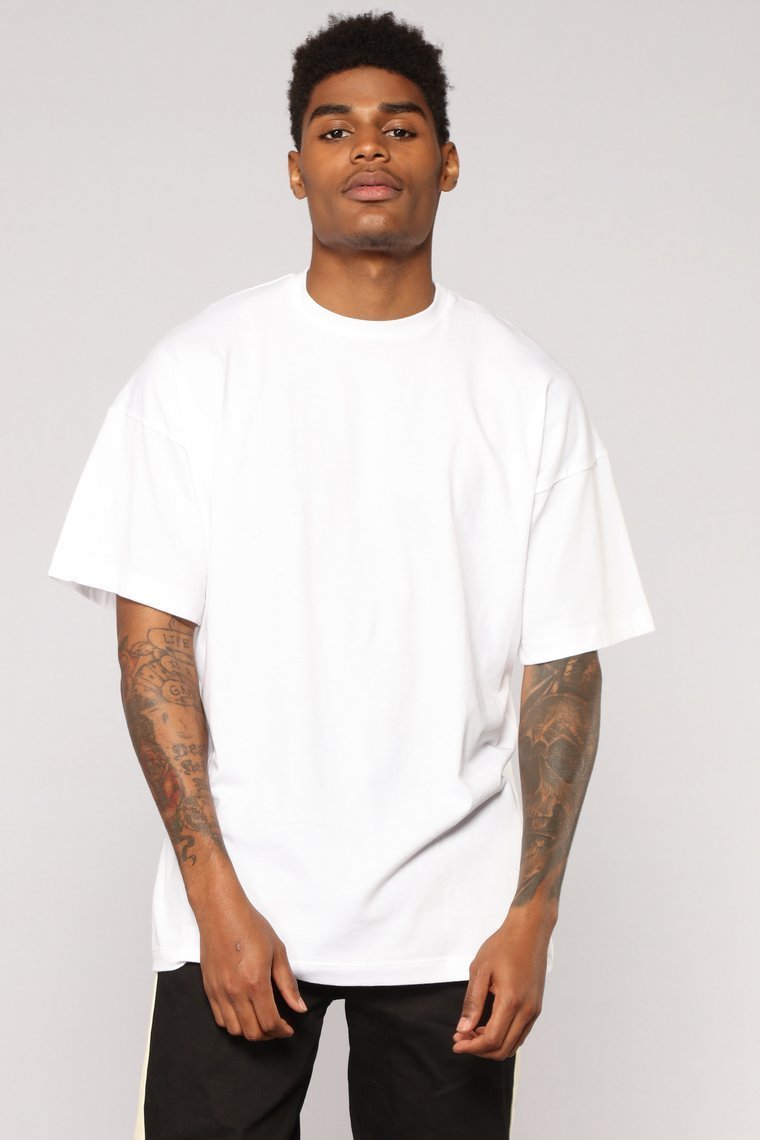 Essential Oversize Tee - White - jameswhite001