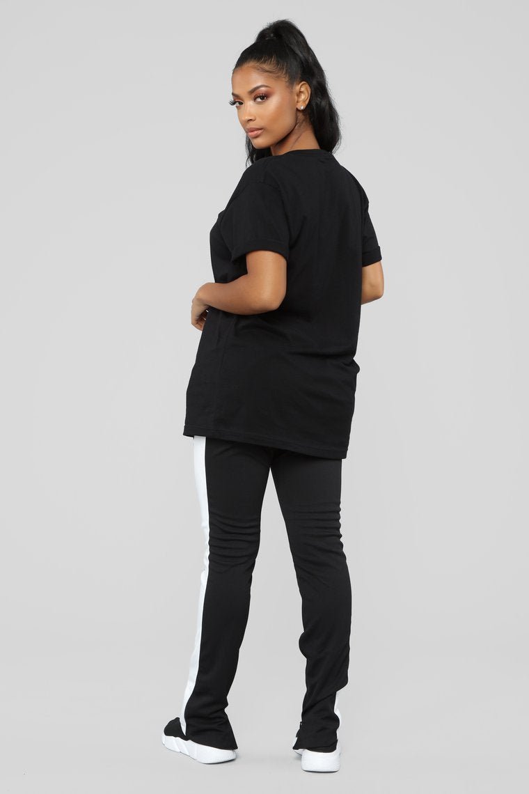 Essential V Neck Tee - Black - jameswhite001