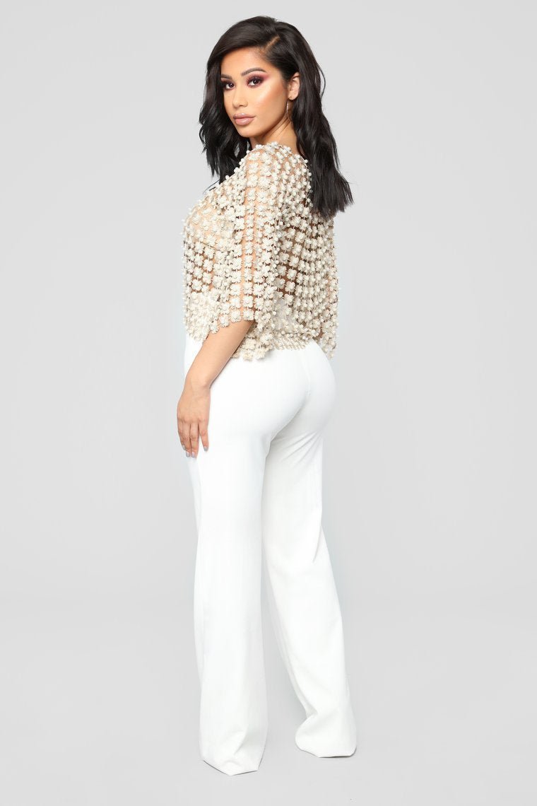 Evening Getaway Pearl Top - Gold - jameswhite001