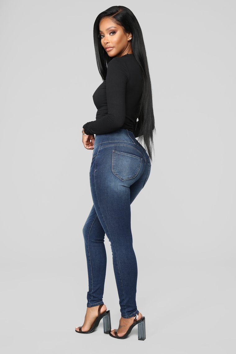 Eyes On You Skinny Jeans - Dark Denim - jameswhite001