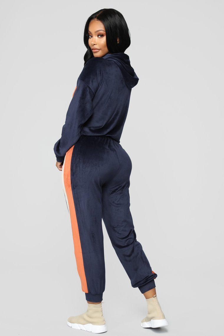 Feelin' Luxe Premium Velour Set - Navy - jameswhite001