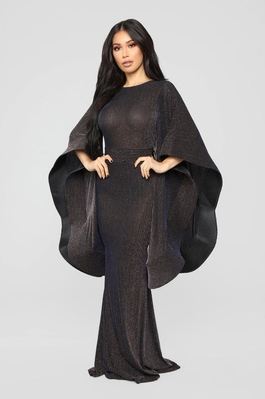 Feeling Intergalactic Maxi Dress - Black - jameswhite001