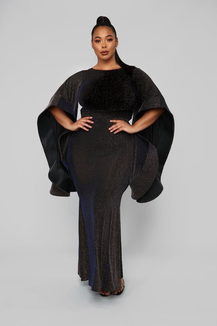 Feeling Intergalactic Maxi Dress - Black - jameswhite001