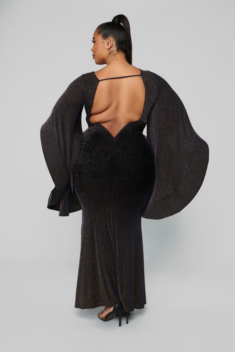 Feeling Intergalactic Maxi Dress - Black - jameswhite001