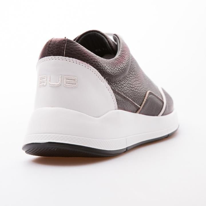 FELIX - BURGUNDY & WHITE - CALF GRAIN LEATHER - jameswhite001