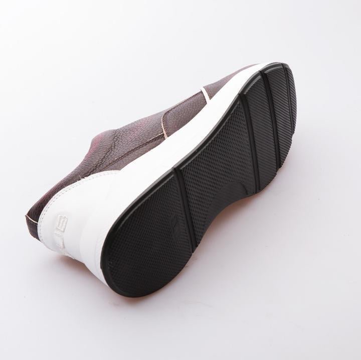 FELIX - BURGUNDY & WHITE - CALF GRAIN LEATHER - jameswhite001