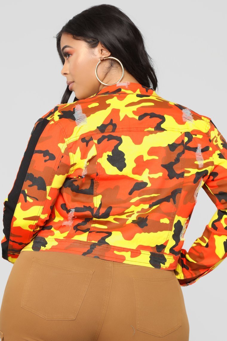 Fort Myer Denim Jacket - Orange/Combo - jameswhite001