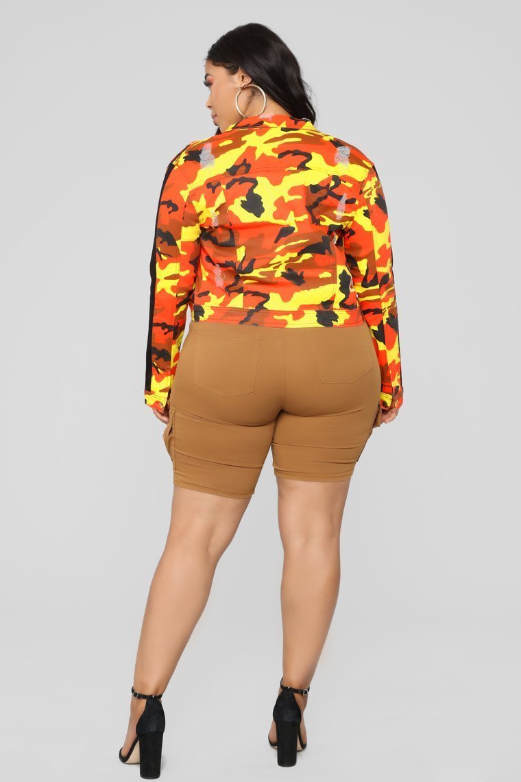 Fort Myer Denim Jacket - Orange/Combo - jameswhite001