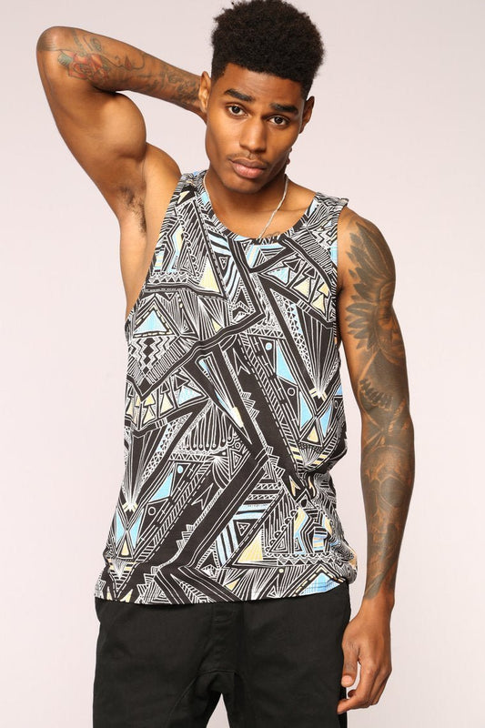 Franko Tank - Black/Blue - jameswhite001