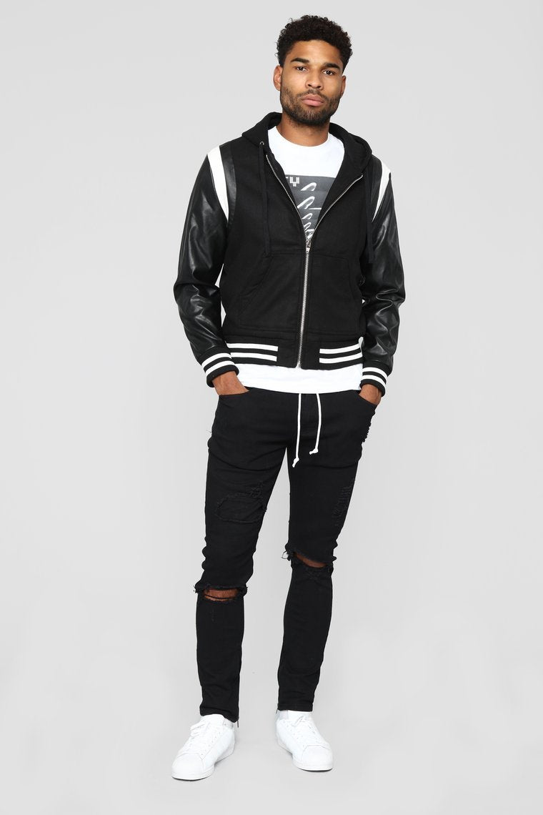 Friday Night Lights Varsity Jacket - Black - jameswhite001