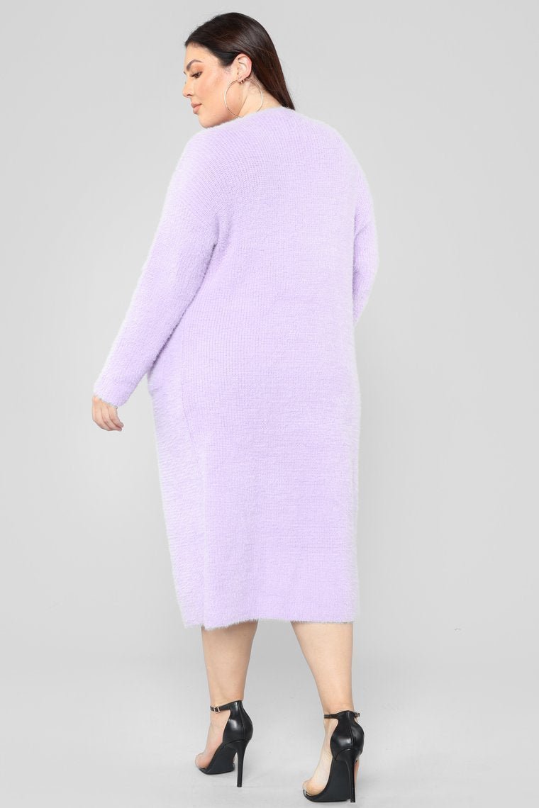 Fuzz Off Duster - Purple - jameswhite001