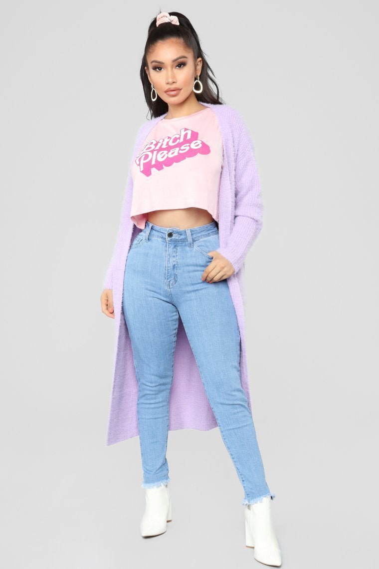 Fuzz Off Duster - Purple - jameswhite001