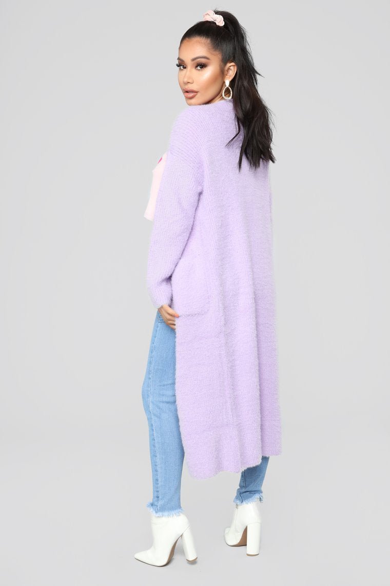 Fuzz Off Duster - Purple - jameswhite001