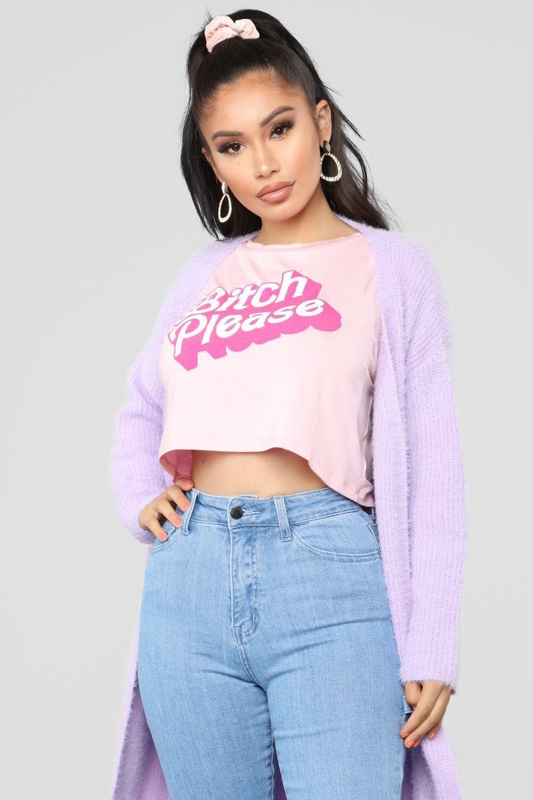 Fuzz Off Duster - Purple - jameswhite001