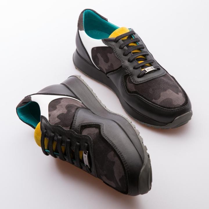 GARCIA - ANTHRACITE & BLACK - SUEDE & CALF VINTAGE LEATHER - jameswhite001