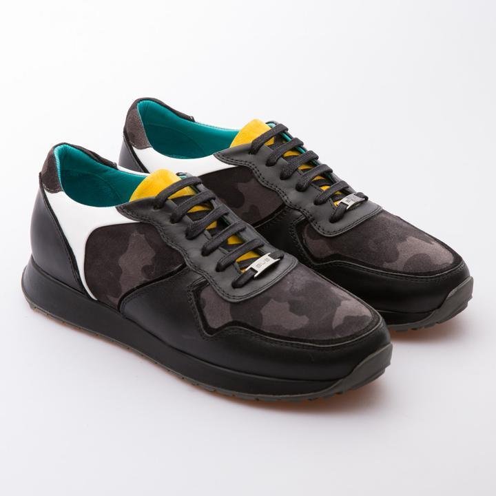 GARCIA - ANTHRACITE & BLACK - SUEDE & CALF VINTAGE LEATHER - jameswhite001