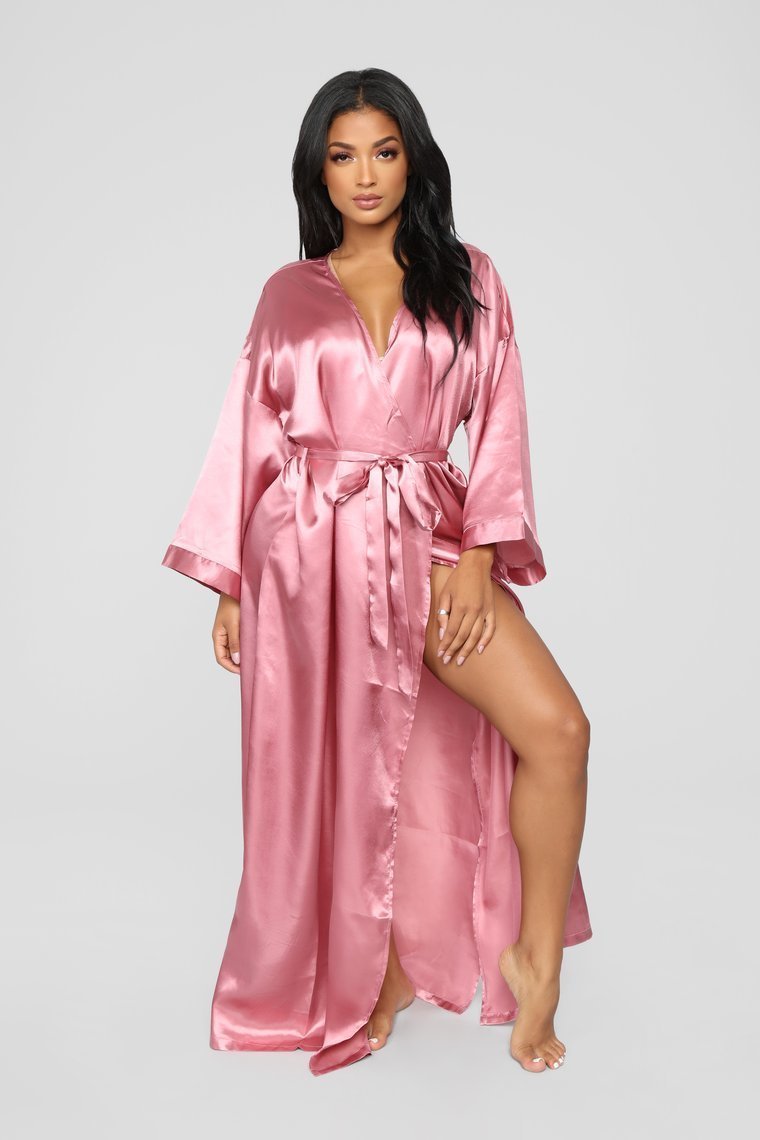 Getting Ready Robe - Dusty Rose - jameswhite001