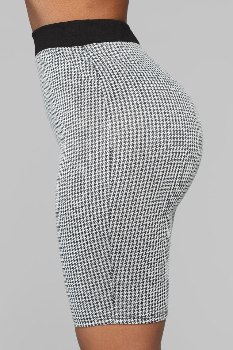 Gimme Me Print Houndstooth Short Set - Black/Combo - jameswhite001