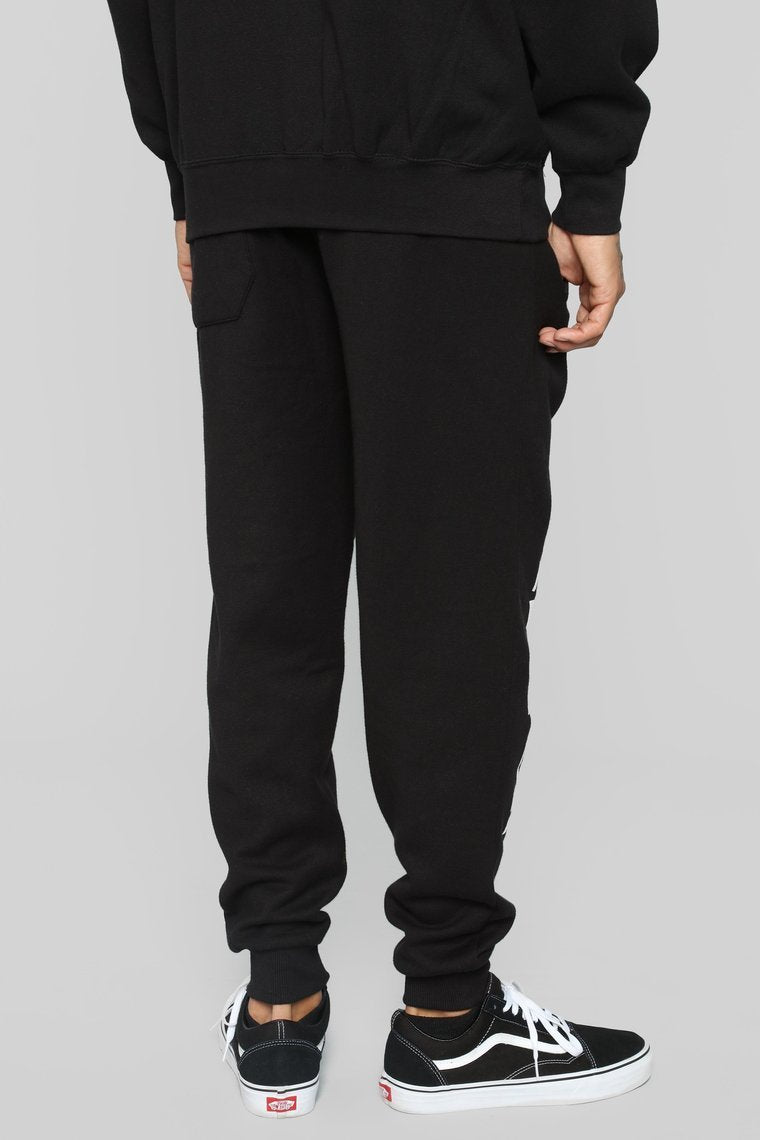 Give A F#@K Jogger - Black/White - jameswhite001