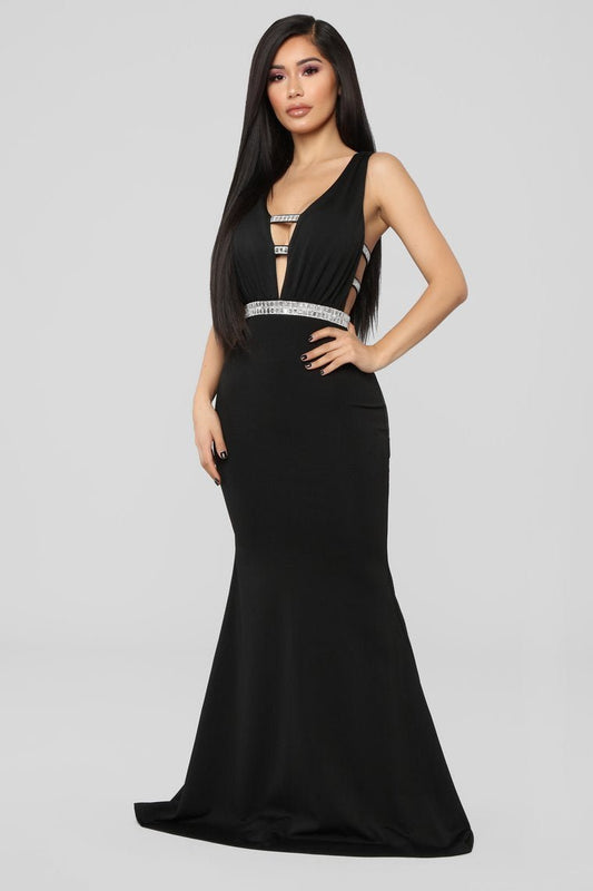 Give Me Diamonds Maxi Dress - Black - jameswhite001