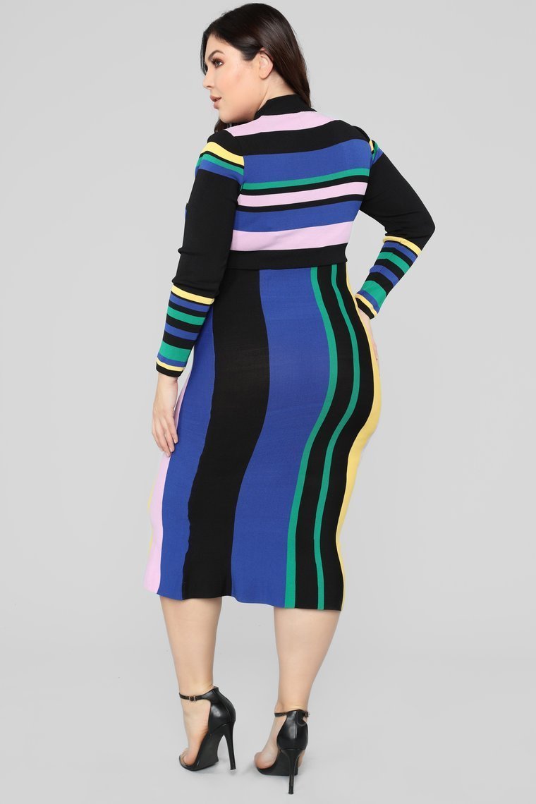 Give Me Love Tonight Sweater Dress - Multi - jameswhite001