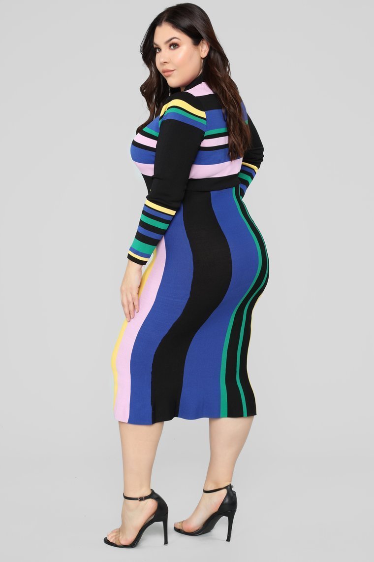 Give Me Love Tonight Sweater Dress - Multi - jameswhite001