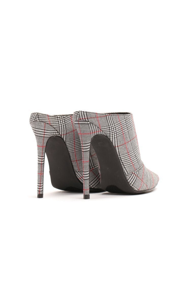 Give Me The Sass Mule Pump - Plaid - jameswhite001