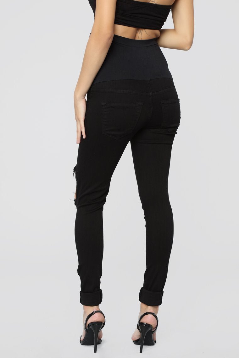 Glistening Maternity Jeans - Black - jameswhite001