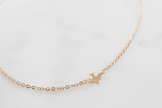 Gold Bird Necklace - jameswhite001