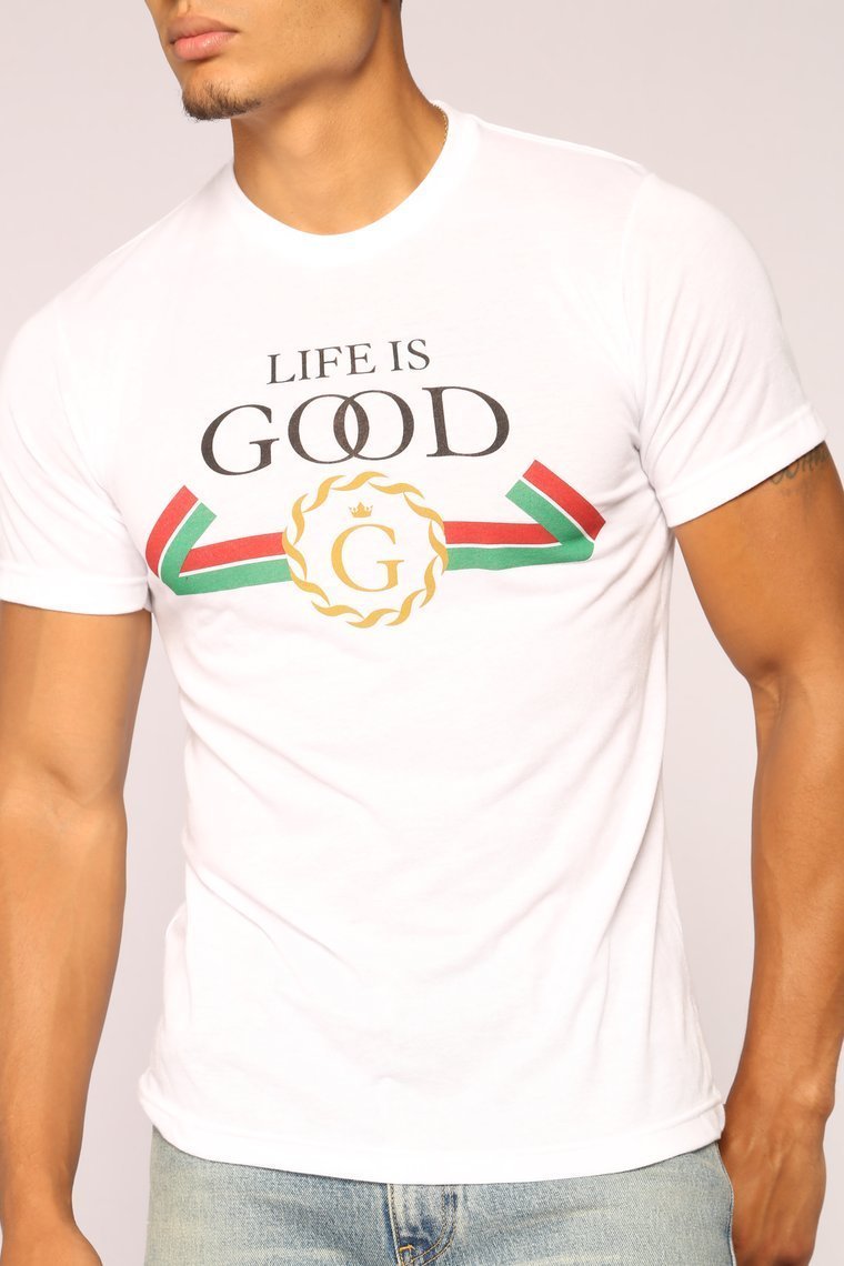 Good Life Short Sleeve Tee - White - jameswhite001