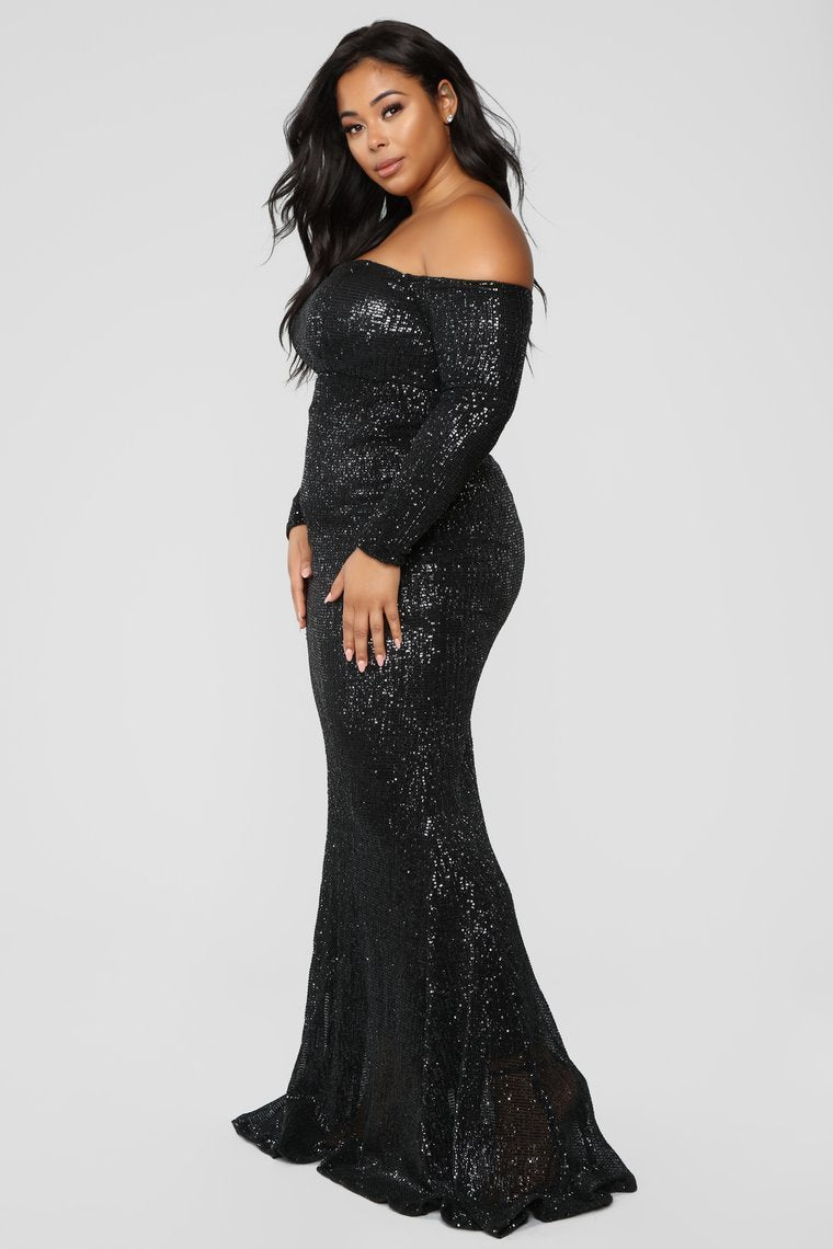 Got Class Sequin Dress - Black - jameswhite001