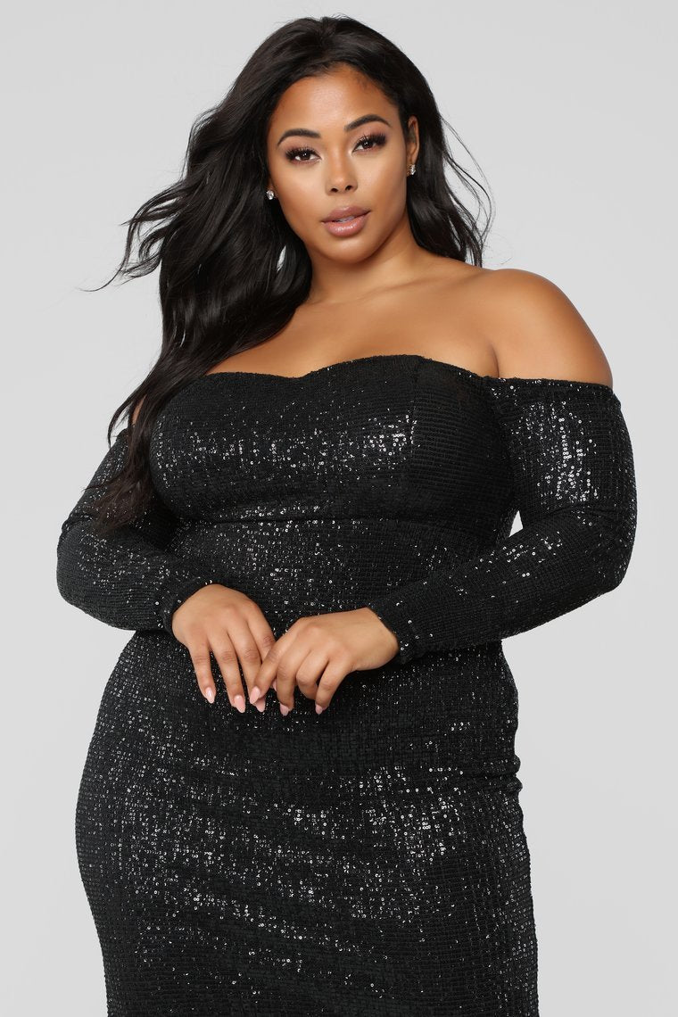Got Class Sequin Dress - Black - jameswhite001