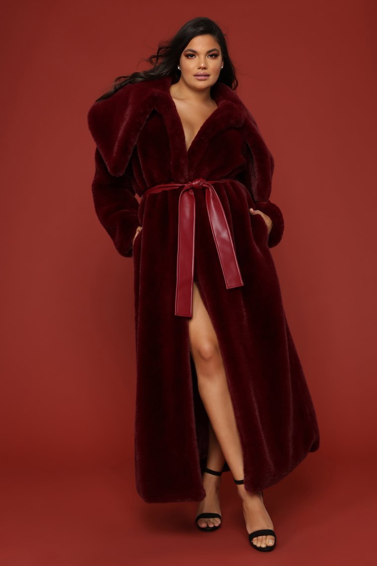 Got It Like That Coat - Burgundy - jameswhite001