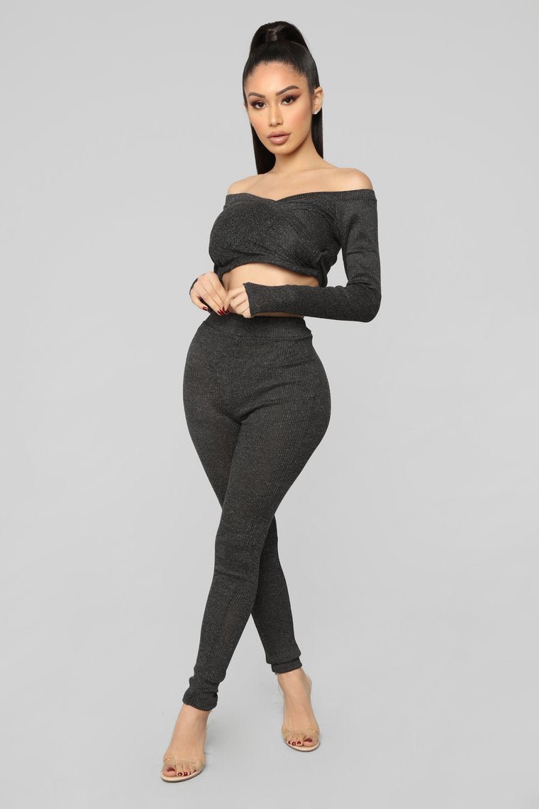 Gotta Warm Up To Me Sweater Set - Black - jameswhite001