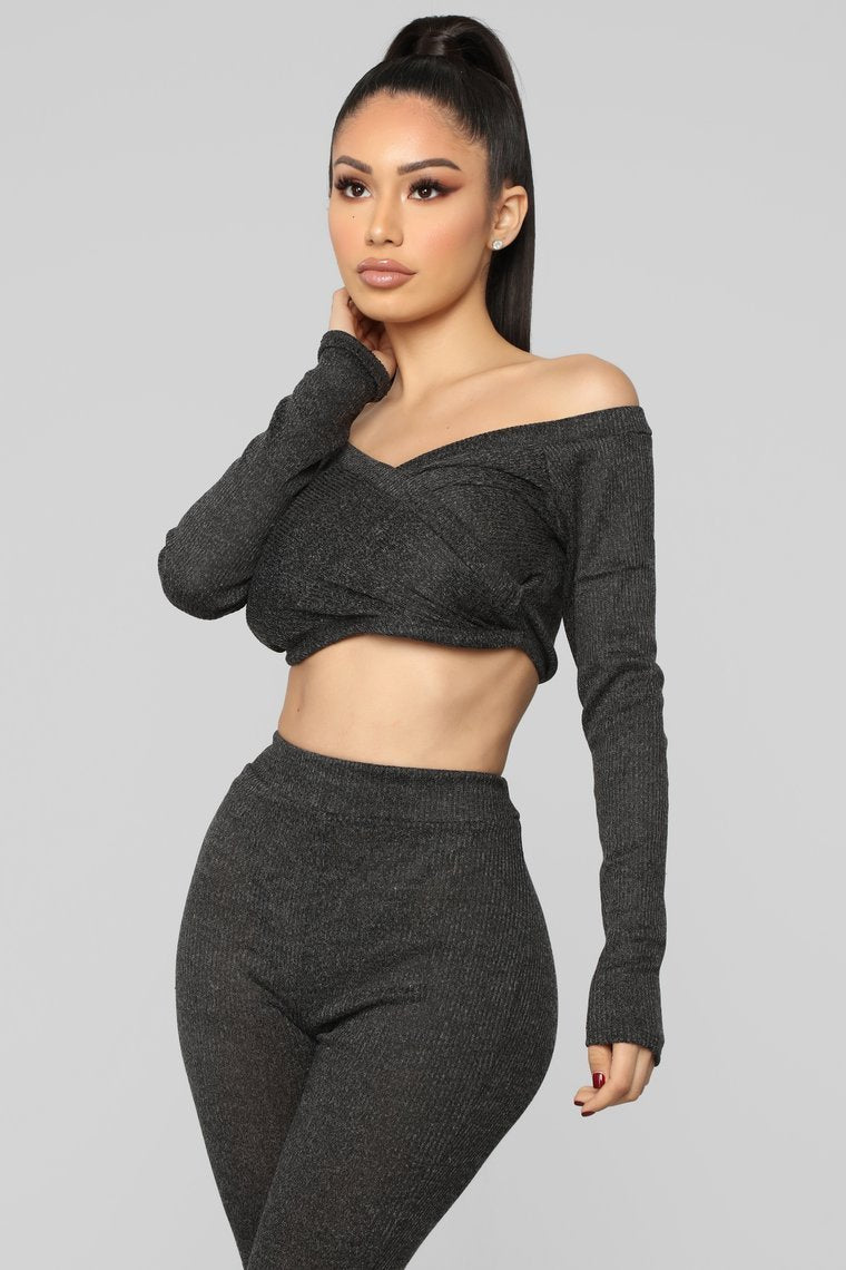 Gotta Warm Up To Me Sweater Set - Black - jameswhite001