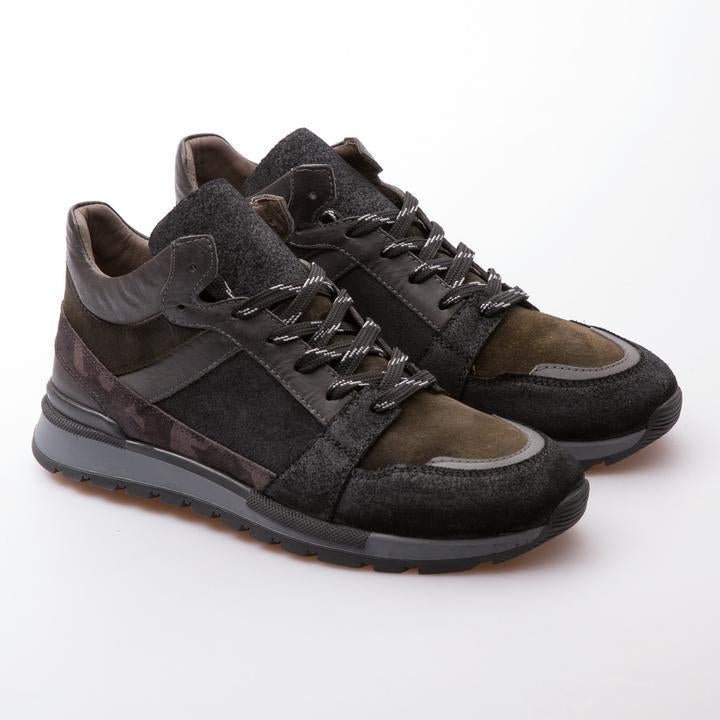GREGORY - KHAKI & BLACK - WAXY SUEDE & LEATHER - jameswhite001