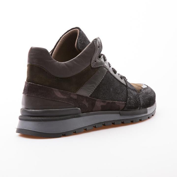 GREGORY - KHAKI & BLACK - WAXY SUEDE & LEATHER - jameswhite001