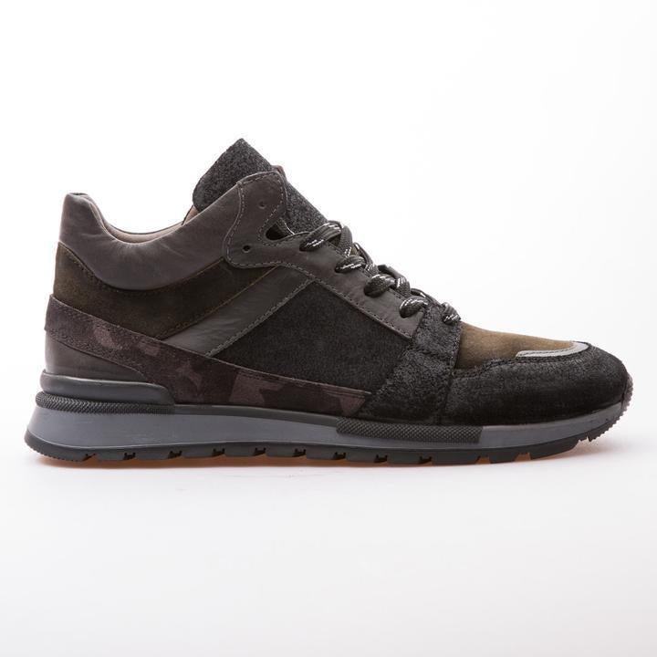 GREGORY - KHAKI & BLACK - WAXY SUEDE & LEATHER - jameswhite001