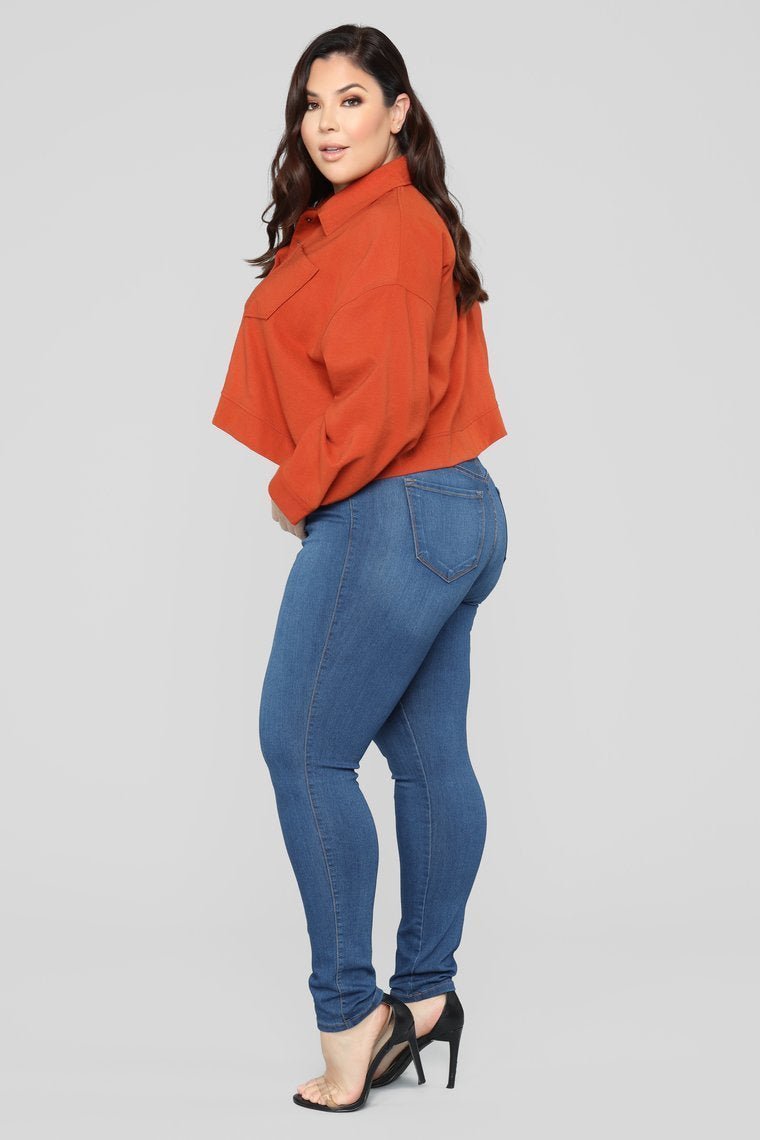 Had Me At Hello Cropped Jacket - Rust - jameswhite001