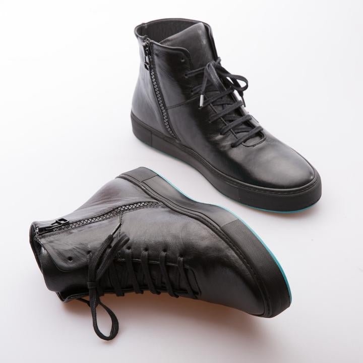 HAMMER - BLACK - CALF SHINY LEATHER - jameswhite001