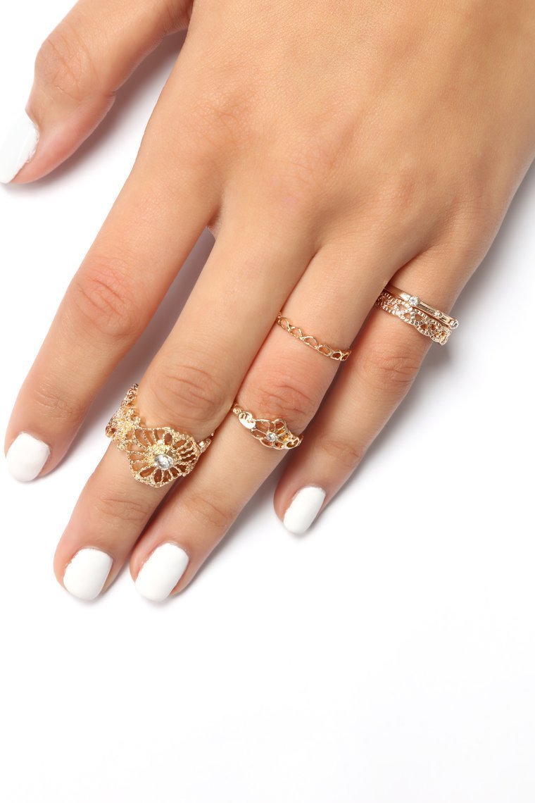 Hand It To You Ring Set - Gold - jameswhite001