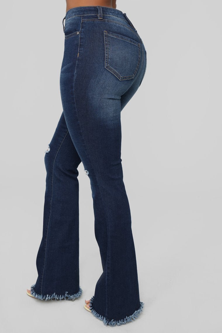 Hanging With The Best Flare Jeans - Dark Denim - jameswhite001